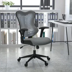 Flash Furniture Designer Ergonomic Mesh High-Back Swivel Chair, Gray/Black
