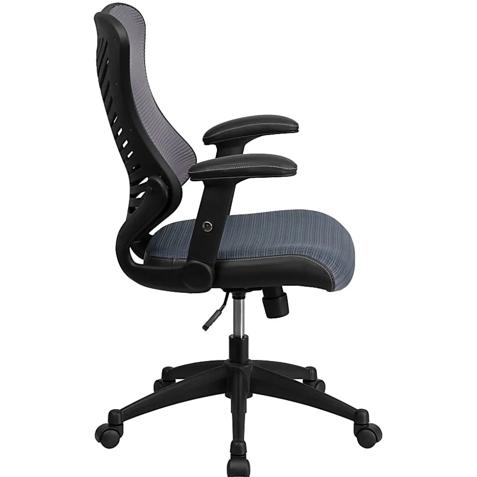 Flash Furniture Designer Ergonomic Mesh High-Back Swivel Chair, Gray/Black