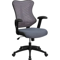 Flash Furniture Designer Ergonomic Mesh High-Back Swivel Chair, Gray/Black