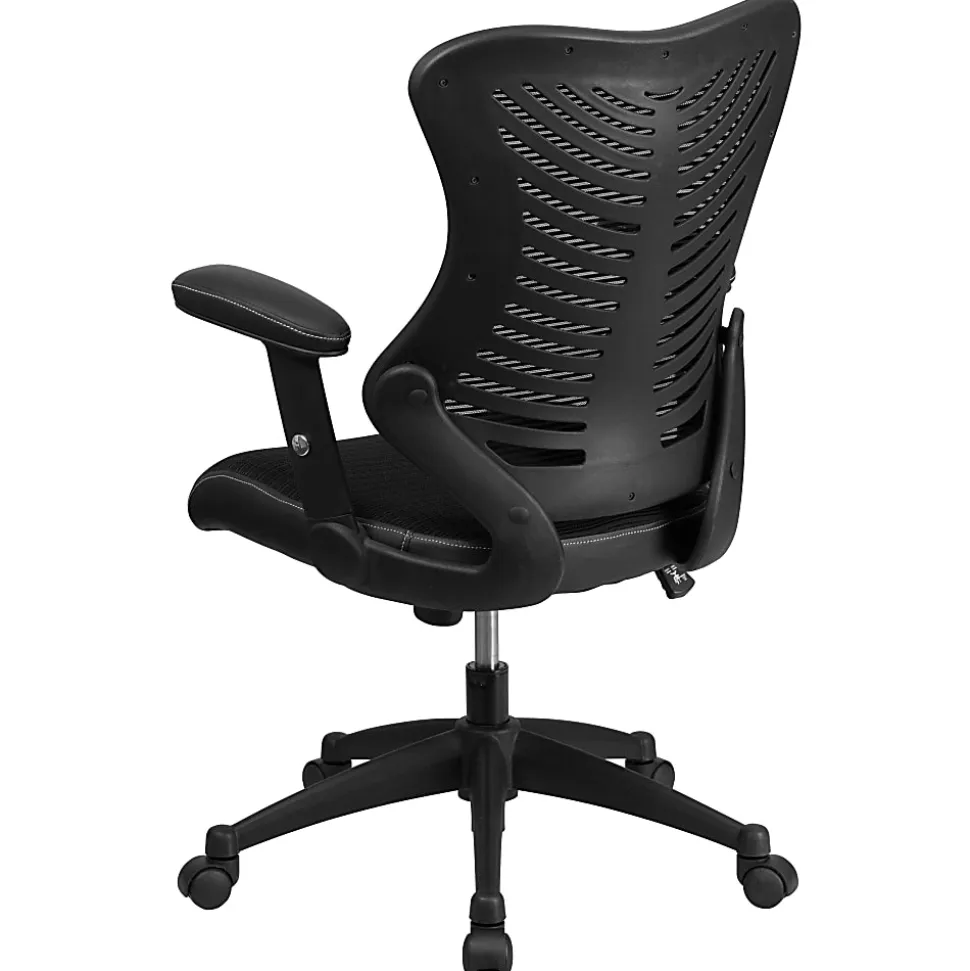 Flash Furniture Designer Mesh High-Back Swivel Chair, Black