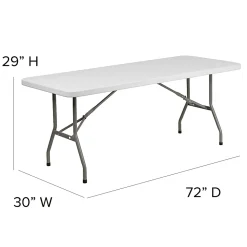 Flash Furniture Elon Plastic Folding Table, 29