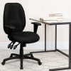 Flash Furniture Ergonomic Fabric High-Back Multifunctional Swivel Chair, Black