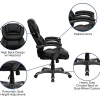 Flash Furniture Ergonomic LeatherSoft™ Faux Leather High-Back Chair, Black/Titanium