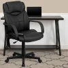 Flash Furniture Ergonomic LeatherSoft™ Faux Leather High-Back Massaging Chair, Black