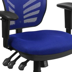 Flash Furniture Ergonomic Mesh Mid-Back Swivel Task Chair, Blue/Black