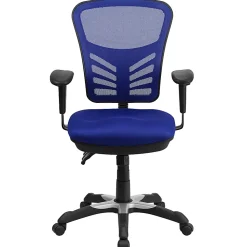 Flash Furniture Ergonomic Mesh Mid-Back Swivel Task Chair, Blue/Black
