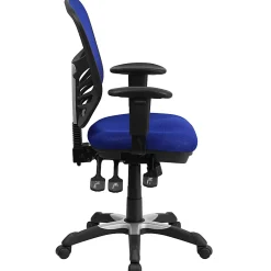Flash Furniture Ergonomic Mesh Mid-Back Swivel Task Chair, Blue/Black