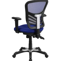 Flash Furniture Ergonomic Mesh Mid-Back Swivel Task Chair, Blue/Black