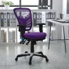 Flash Furniture Ergonomic Mesh Mid-Back Swivel Task Chair, Purple/Black