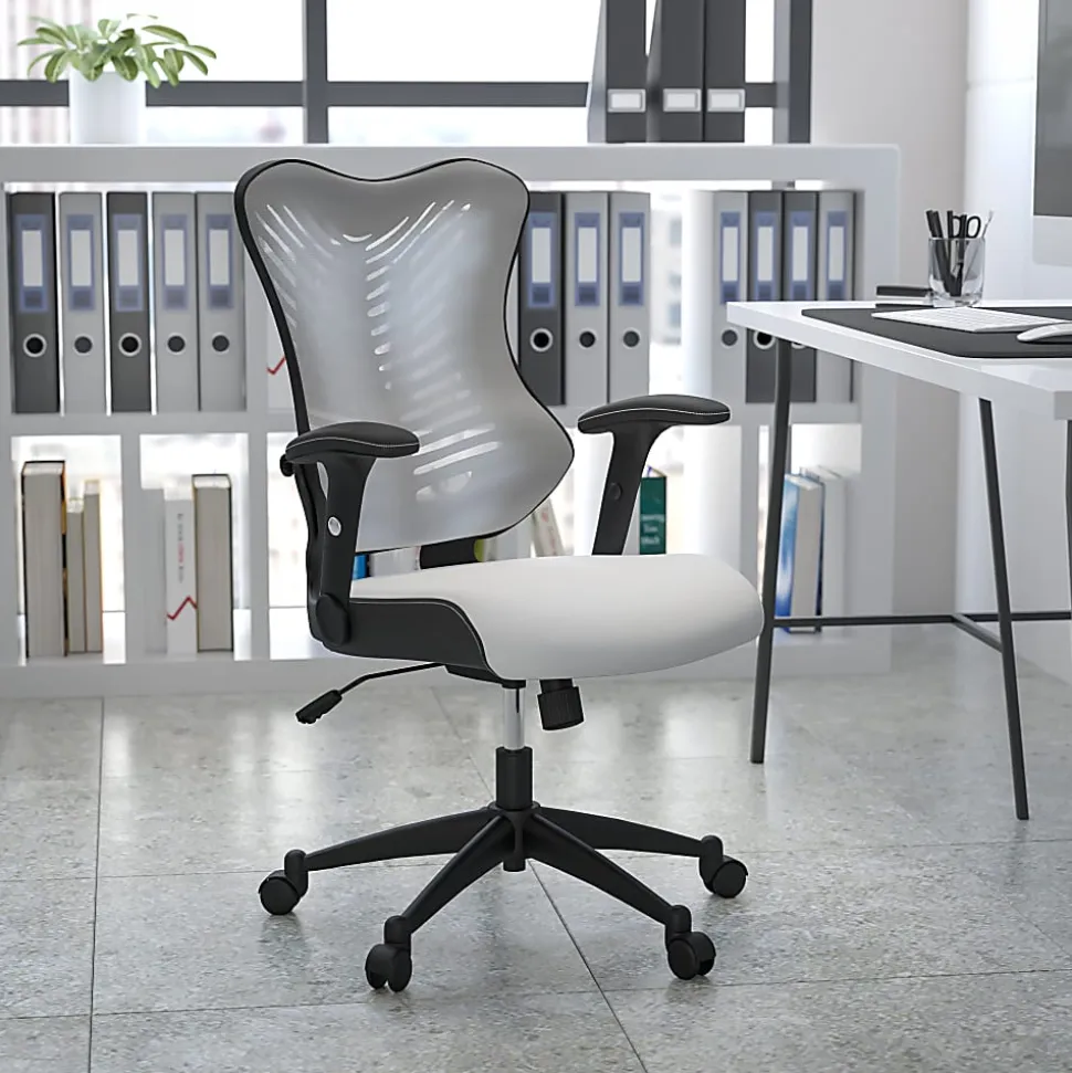 Flash Furniture Ergonomic Mesh High-Back Executive Office Chair, White