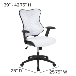 Flash Furniture Ergonomic Mesh High-Back Executive Office Chair, White