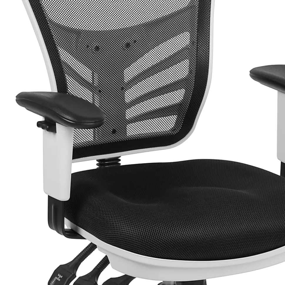 Flash Furniture Ergonomic Mesh Mid-Back Executive Office Chair, Black/White