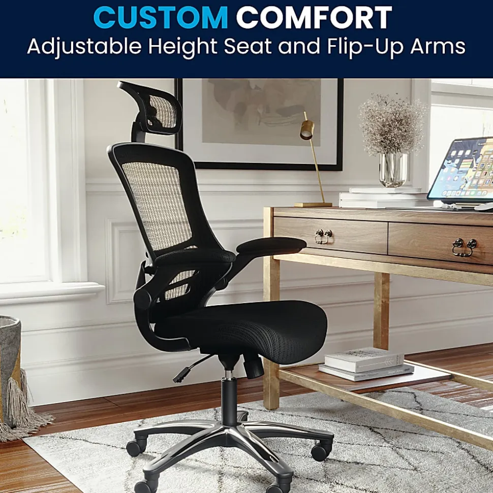 Flash Furniture Ergonomic Mesh High-Back Executive Office Chair, Black, BLX5H