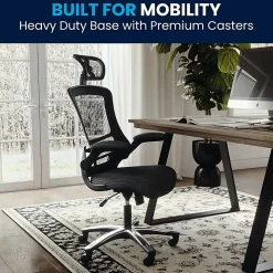 Flash Furniture Ergonomic Mesh High-Back Executive Office Chair, Black, BLX5H