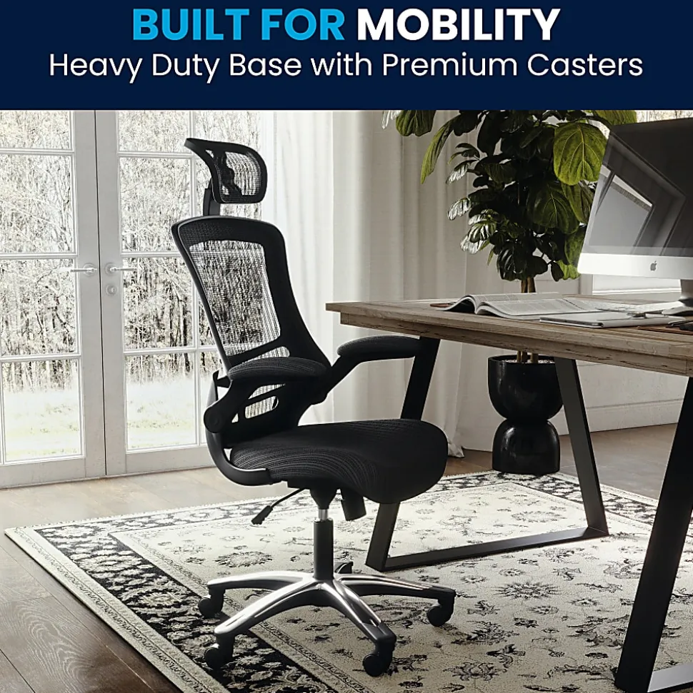 Flash Furniture Ergonomic Mesh High-Back Executive Office Chair, Black, BLX5H