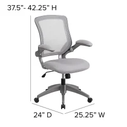 Flash Furniture Ergonomic Mesh Mid-Back Task Chair, Gray