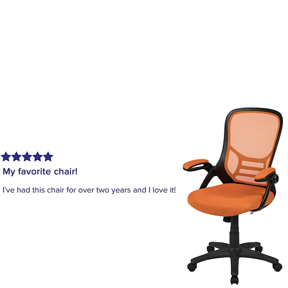 Flash Furniture Ergonomic Mesh High-Back Office Chair, Orange