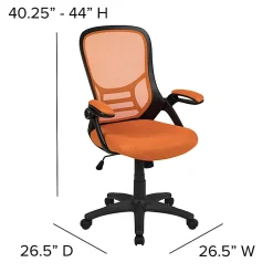 Flash Furniture Ergonomic Mesh High-Back Office Chair, Orange