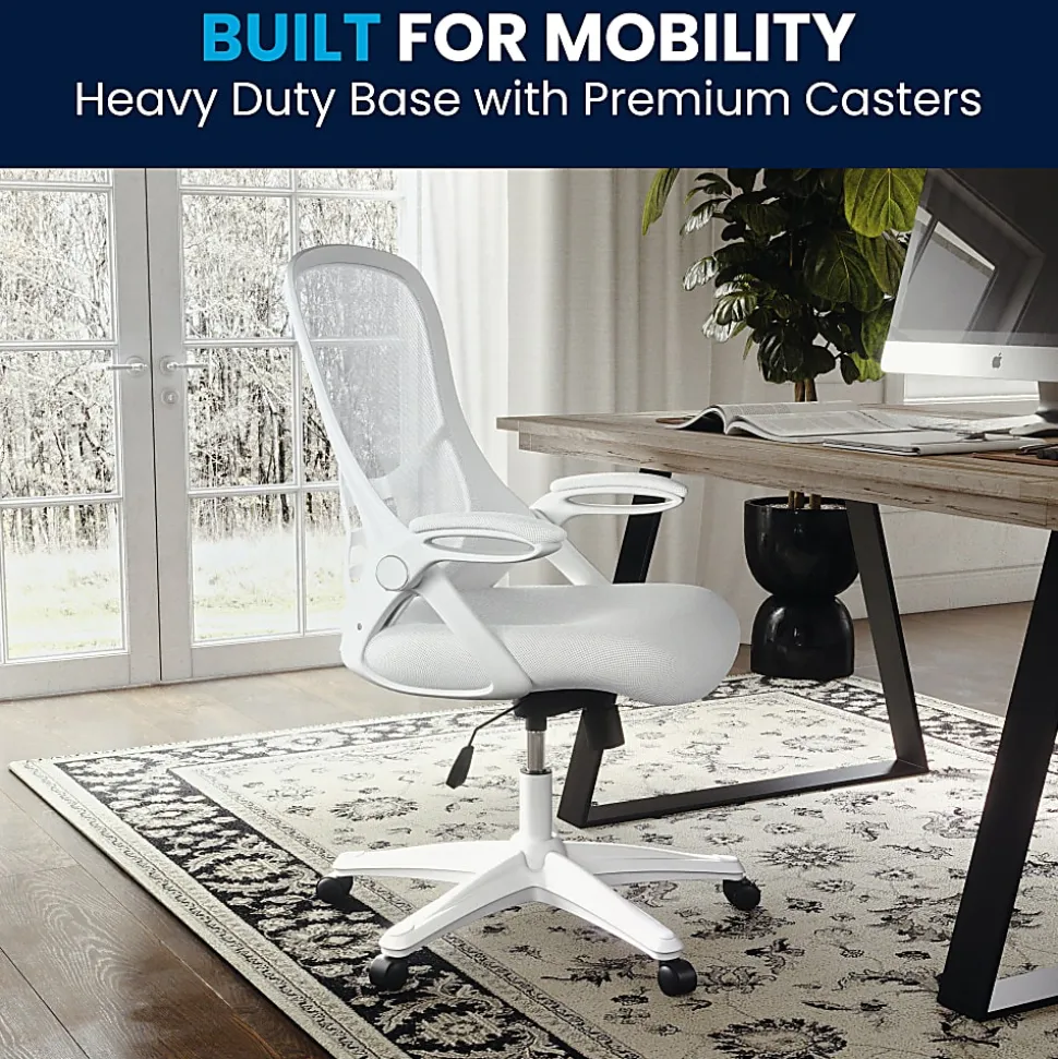 Flash Furniture Ergonomic Mesh High-Back Office Chair, White
