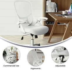Flash Furniture Ergonomic Mesh High-Back Office Chair, White