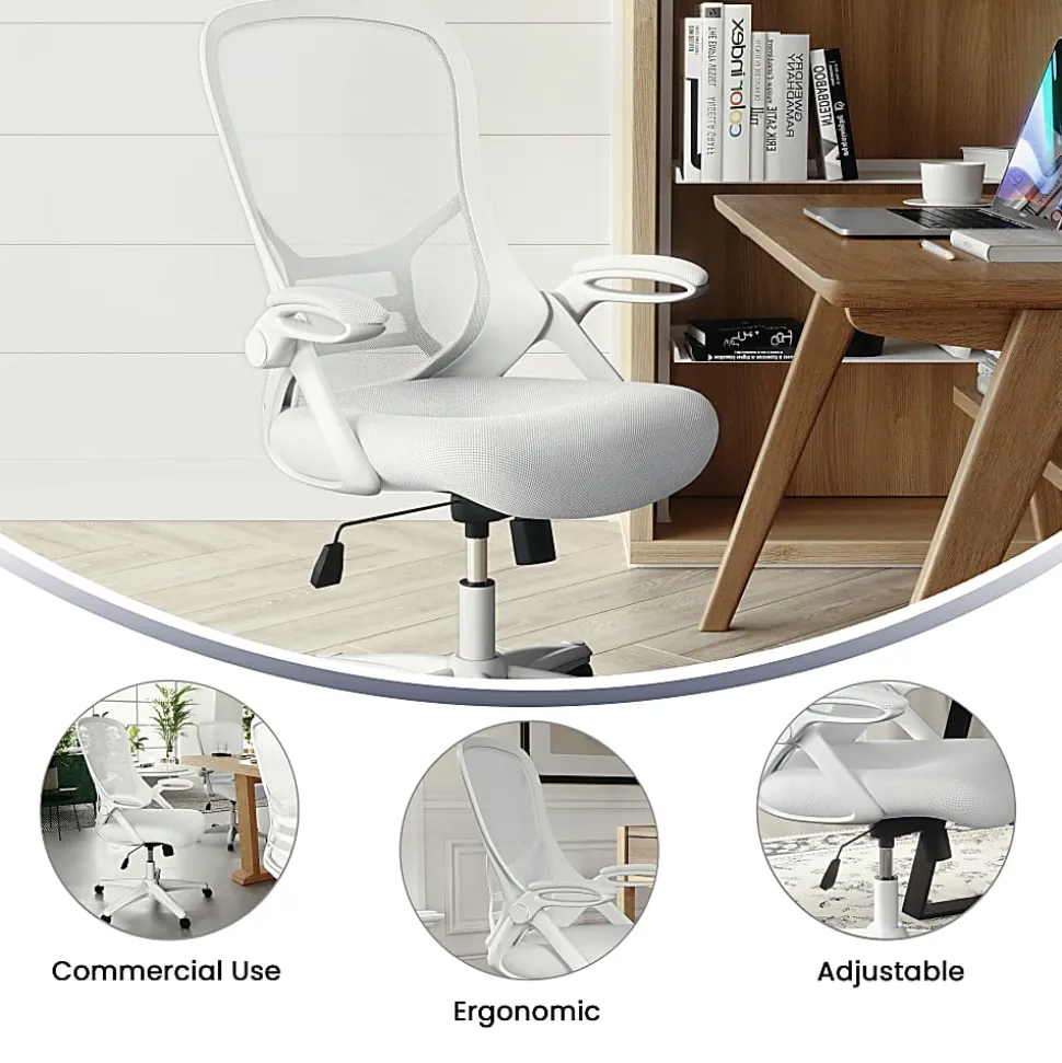 Flash Furniture Ergonomic Mesh High-Back Office Chair, White