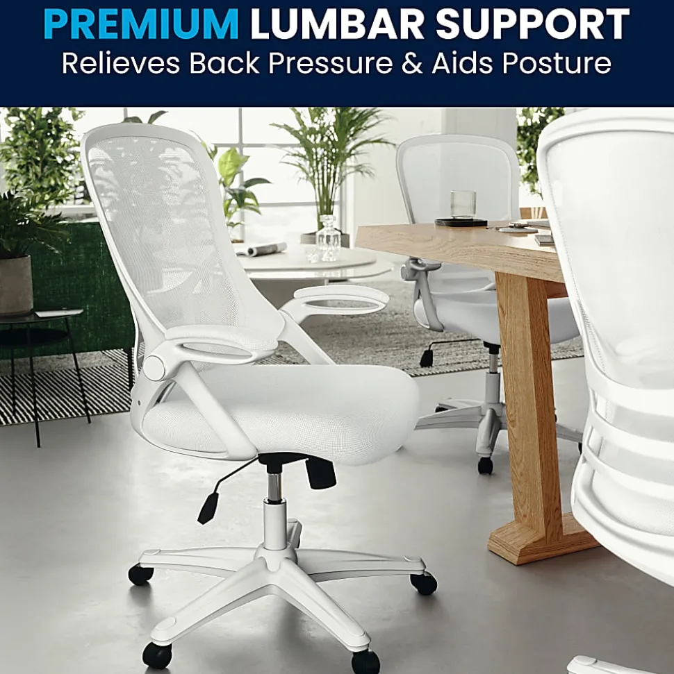 Flash Furniture Ergonomic Mesh High-Back Office Chair, White