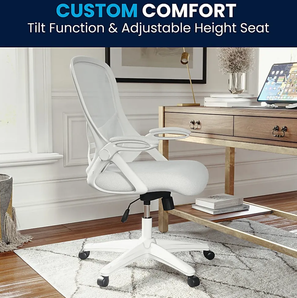 Flash Furniture Ergonomic Mesh High-Back Office Chair, White