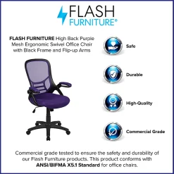 Flash Furniture Ergonomic Mesh Mid-Back Executive Office Chair, Gray/White