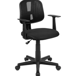 Flash Furniture Flash Fundamentals Mesh Low/Mid-Back Task Chair, Black