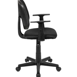 Flash Furniture Flash Fundamentals Mesh Low/Mid-Back Task Chair, Black