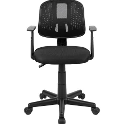 Flash Furniture Flash Fundamentals Mesh Low/Mid-Back Task Chair, Black