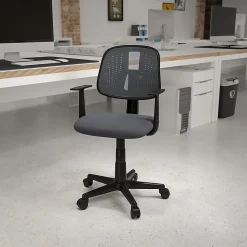 Flash Furniture Flash Fundamentals Mesh Low/Mid-Back Task Chair, Gray