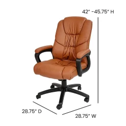 Flash Furniture Flash Fundamentals Big And Tall Office Chair, Brown/Black