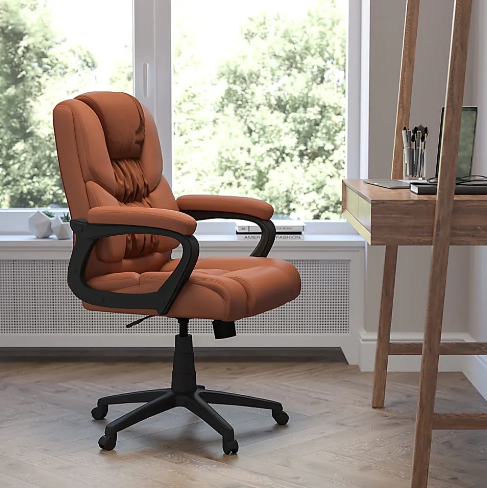 Flash Furniture Flash Fundamentals Big And Tall Office Chair, Brown/Black