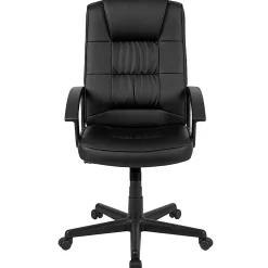 Flash Furniture Flash Fundamentals LeatherSoft™ Faux Leather High-Back Task Chair, Black
