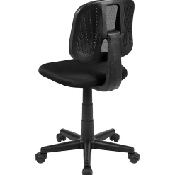 Flash Furniture Flash Fundamentals Mesh Mid-Back Swivel Task Office Chair With Pivot Back, Black