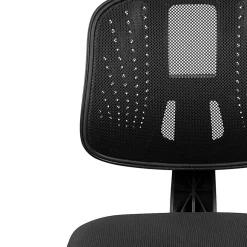 Flash Furniture Flash Fundamentals Mesh Mid-Back Swivel Task Office Chair With Pivot Back, Black