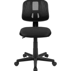 Flash Furniture Flash Fundamentals Mesh Mid-Back Swivel Task Office Chair With Pivot Back, Black