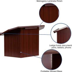 Flash Furniture Foldable Tabletop Lectern, 19