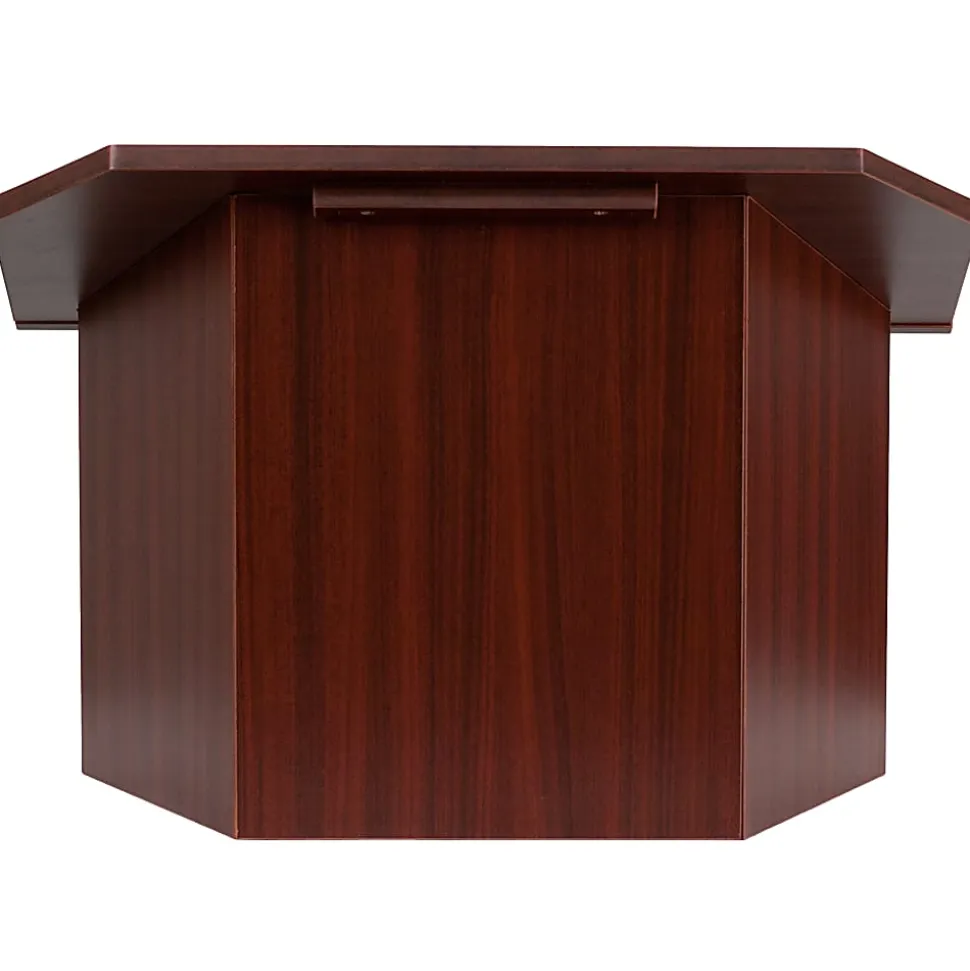 Flash Furniture Foldable Tabletop Lectern, 19"H x 27"W x 16-1/4"D, Mahogany