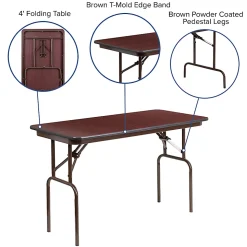 Flash Furniture Folding Banquet Table, 30