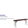 Flash Furniture Folding Training Table, 30"H x 18"W x 72"D, Mahogany, YT1872MELWAL
