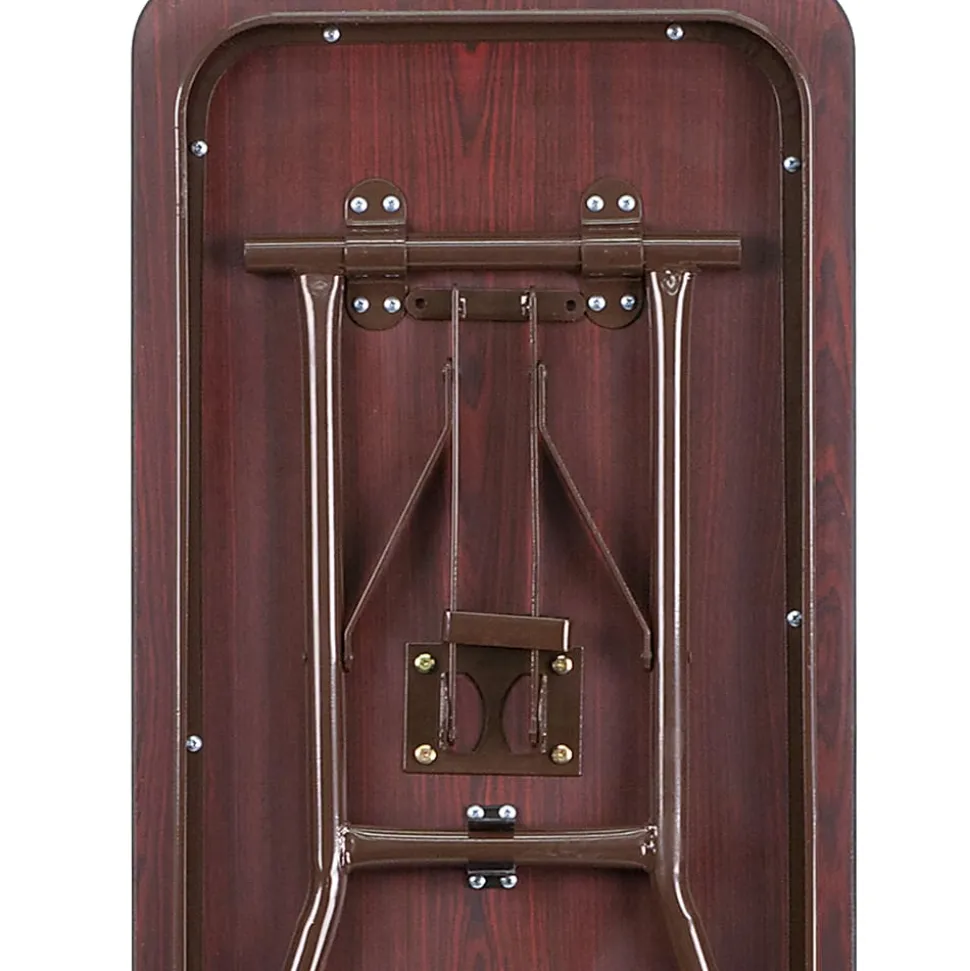 Flash Furniture Folding Training Table, 30"H x 18"W x 72"D, Mahogany, YT1872MELWAL