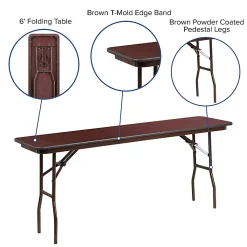 Flash Furniture Folding Training Table, 30