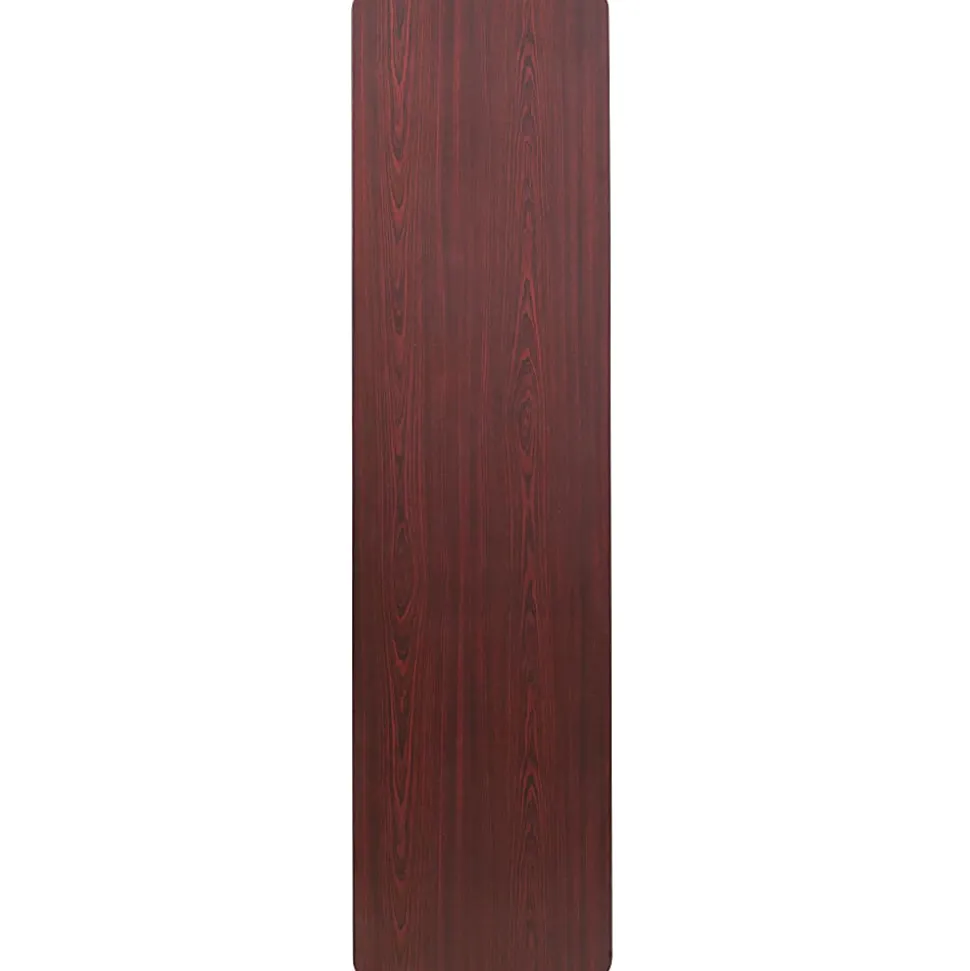 Flash Furniture Folding Training Table, 30"H x 18"W x 72"D, Mahogany, YT1872MELWAL