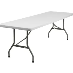 Flash Furniture 8-Foot Granite White Plastic Folding Table, Granite White