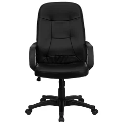 Flash Furniture Glove Vinyl High-Back Swivel Chair, Black