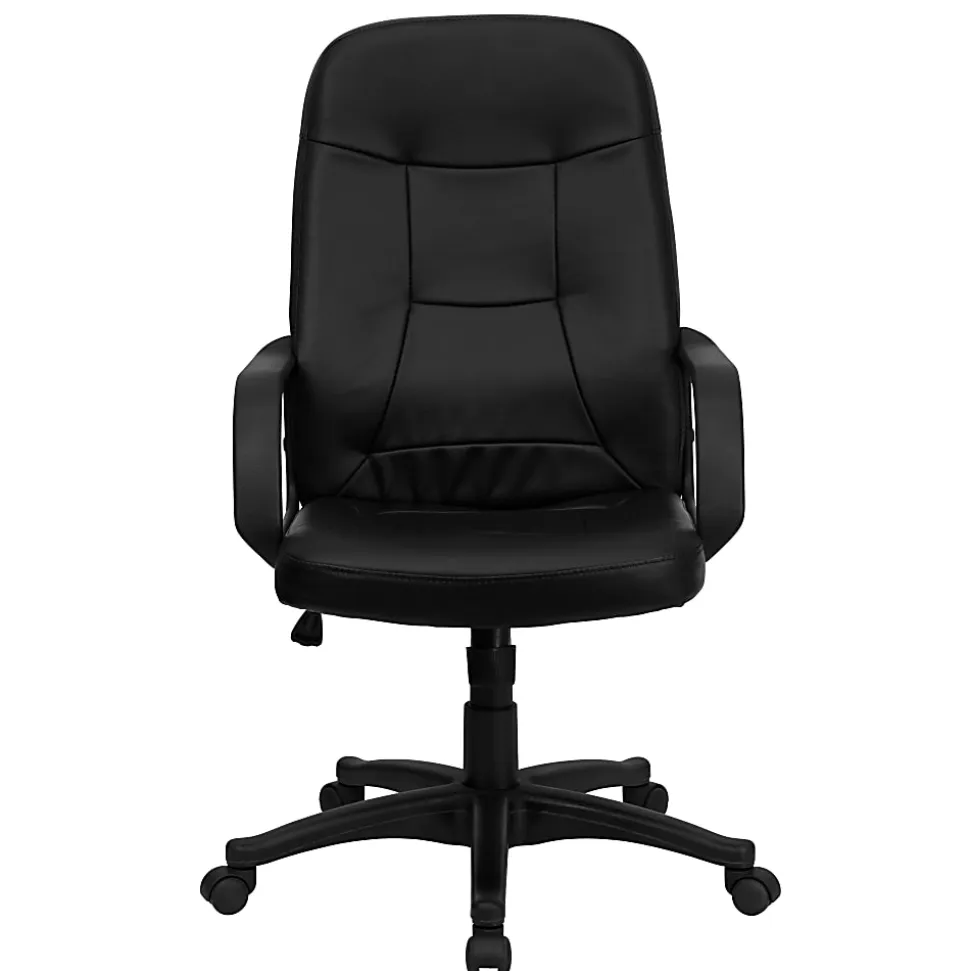 Flash Furniture Glove Vinyl High-Back Swivel Chair, Black