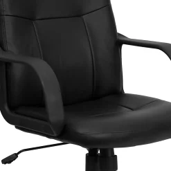 Flash Furniture Glove Vinyl Mid-Back Chair, Black