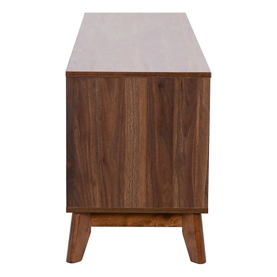 Flash Furniture Hatfield Wood TV Stand For 64" TVs, 21-3/4"H x 64"W x 17-3/4", Dark Walnut